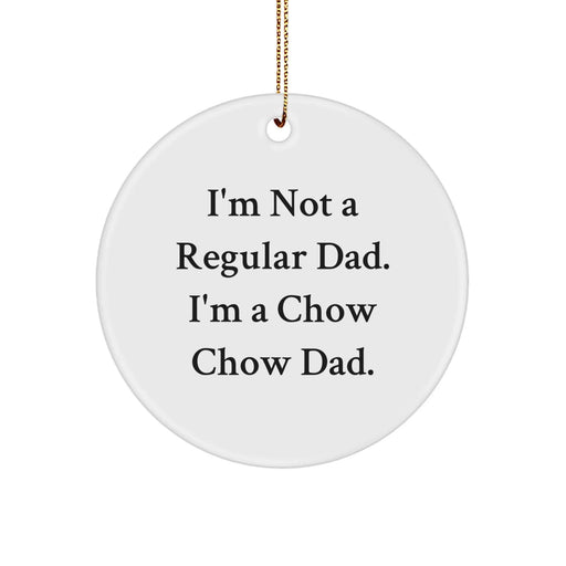 Funny Chow Chow Dog Circle Ornaments Gifts from Men for Men's Dad on Christmas Unique - Image 1