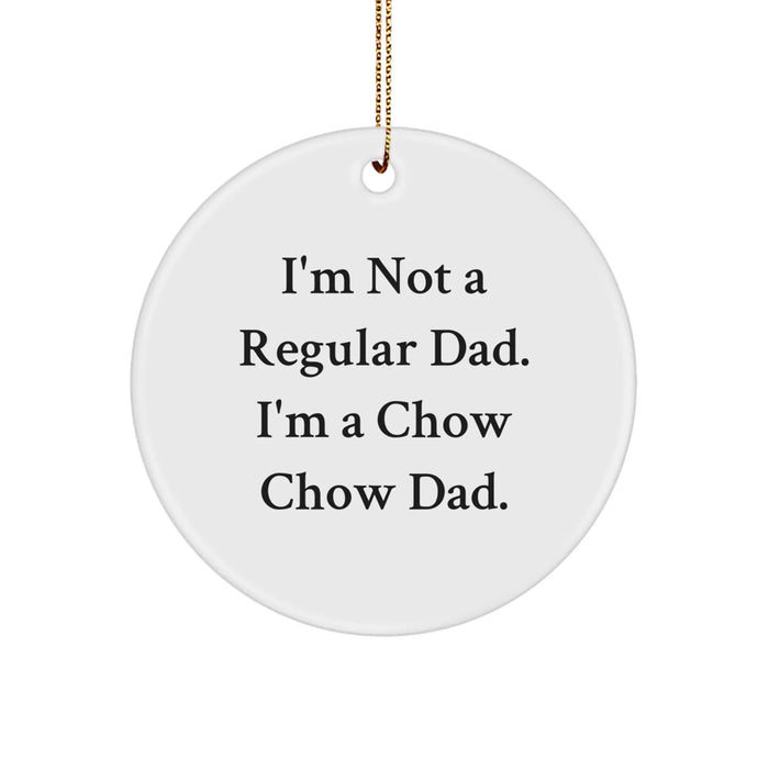 Funny Chow Chow Dog Circle Ornaments Gifts from Men for Men's Dad on Christmas Unique - Image 1