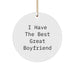 Funny Sweetheart Quote Circle Ornament Gifts for Him from Women - I Have The Best Great Sweetheart - Image 1