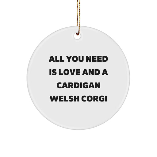 Funny Cardigan Welsh Corgi Dog Circle Ornament Gifts from Friends and Family for Christmas Unique Decorations - Image 1