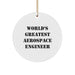 Aerospace Engineer Gifts, Funny Quote 'World's Greatest', Circle Ornament, Unique Christmas Unique Gifts from Friends, for Him or Her, Gifts from Coworkers, Inspirational MDF Decorations - Image 1
