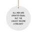 Funny Biologist Gifts, Circle Ornament for Men, 'All Men Are Created Equal But The Coolest Become A Biologist' Quote, Christmas Unique Gifts from Friends - Image 1