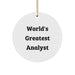 Funny World's Greatest Analyst Gifts for Men and Women, Christmas Unique Circle Ornament from Friends and Family - Image 1