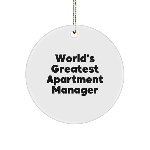 Funny Apartment Manager Gifts from Men - World's Greatest Apartment Manager Christmas Unique Gifts for Apartment Manager - Image 1