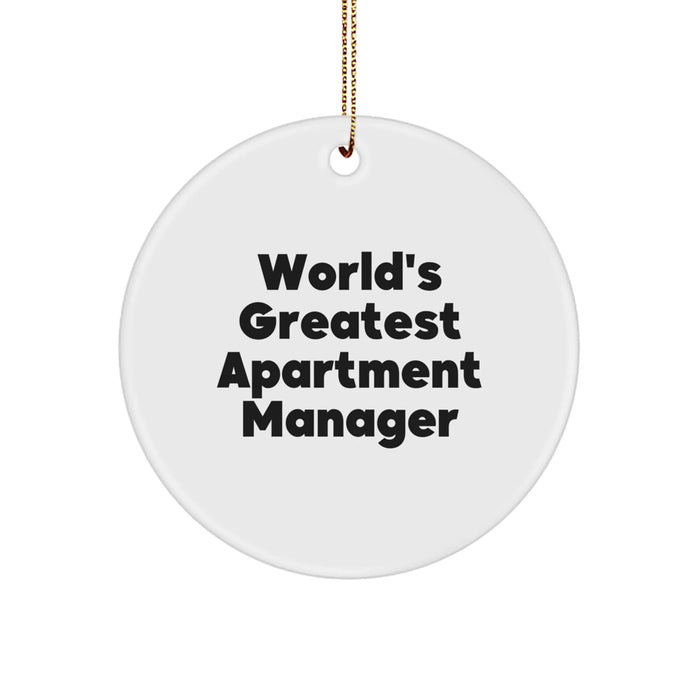 Funny Apartment Manager Gifts from Men - World's Greatest Apartment Manager Christmas Unique Gifts for Apartment Manager - Image 1
