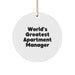 Funny Apartment Manager Gifts from Men - World's Greatest Apartment Manager Christmas Unique Gifts for Apartment Manager - Image 1