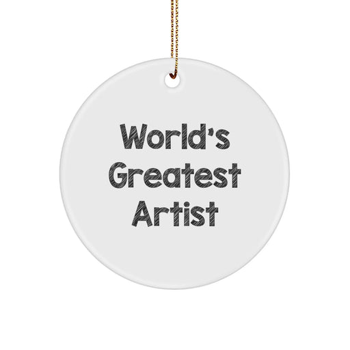 Funny Artist Circle Ornament Gifts from Friends for Men, Women, Family, Christmas Unique Artistic Decorations - Image 1