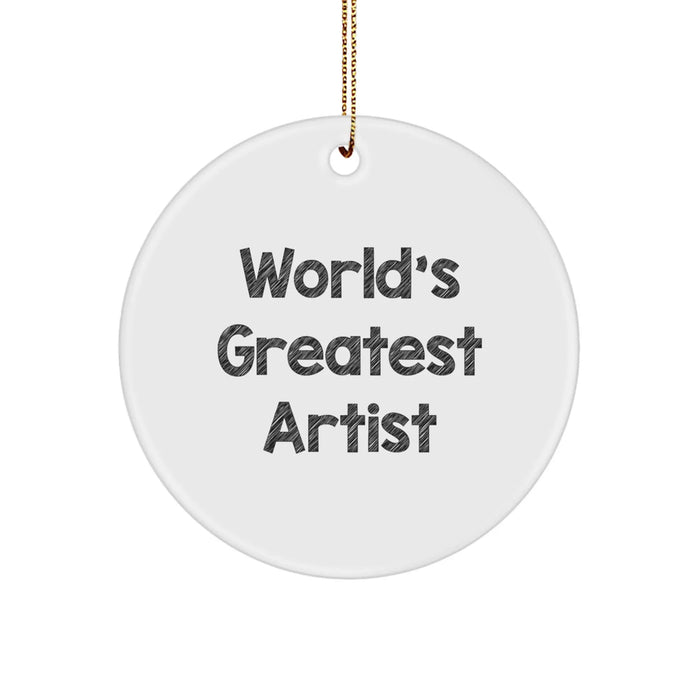 Funny Artist Circle Ornament Gifts from Friends for Men, Women, Family, Christmas Unique Artistic Decorations - Image 1