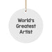 Funny Artist Circle Ornament Gifts from Friends for Men, Women, Family, Christmas Unique Artistic Decorations - Image 1