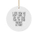 Funny Actuary Gifts for Men from Friends, I Love How We Don't Have To Say Out Loud Circle Ornament, Unique Christmas Memorable Presents for Actuary Colleagues - Image 1