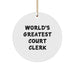 World's Greatest Court Clerk Gifts from Friends and Family - 'You're the Best!' Circle Ornament for Christmas - Image 1