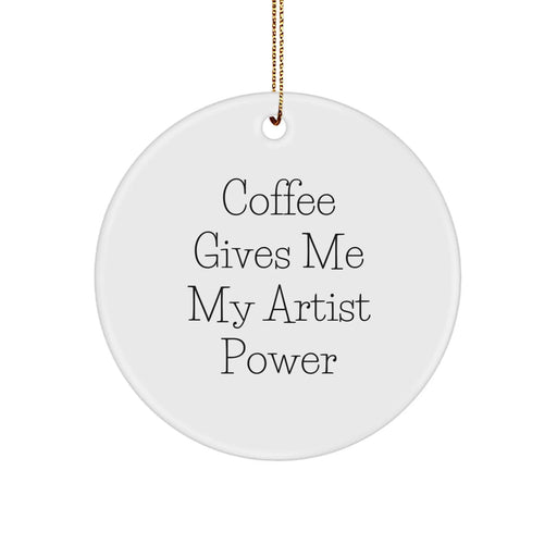 Funny Artist Circle Ornaments for Christmas Unique Gifts from Friends and Family, Gifts for Artist Men Women - Image 1
