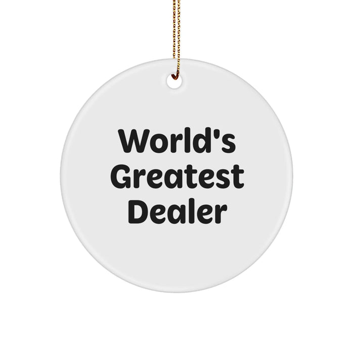 Funny World's Greatest Dealer Christmas Unique Gift for Dealer Friends Family - Image 1