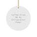 Funny Chiropractor Gifts from Friends, Christmas Unique Circle Ornament, Coffee Gives Me My Chiropractor Power - Image 1