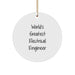 A Funny Gift for World's Greatest Electrical Engineer, Circle Ornament, Gifts from Family, for Christmas - Image 1