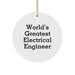 Funny Electrical Engineer Gifts for Christmas - 'World's Greatest' Circle Ornament from Friends, Coworkers, or Family - Image 1