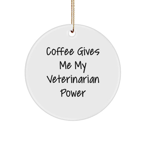 Funny Veterinarian Gifts from Friends for Veterinarian Power, Circle Ornament, Christmas Unique Decorations - Image 1