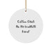 Funny Waitress Gifts from Friends for Waitress, Circle Ornament, Coffee Gives Me My Waitress Power, Christmas Unique Ornaments - Image 1
