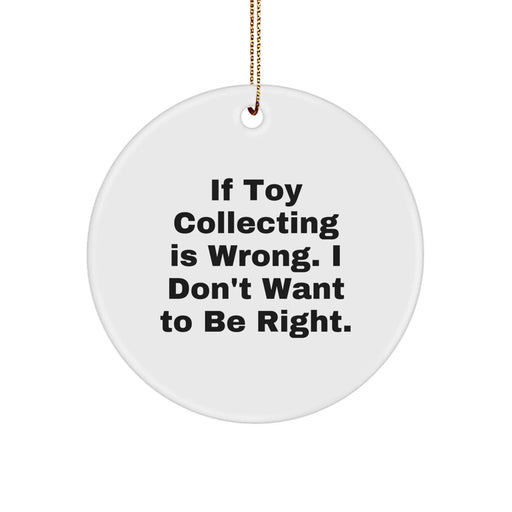 Funny Quote Toy Collecting Circle Ornament Gifts from Best Friends for Christmas - Image 1