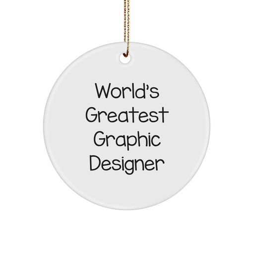 Funny World's Greatest Graphic Designer Gifts for Men, Women, Friends, Coworkers, and Family - Unique Circle Ornament for Christmas Decorations - Image 1