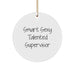Funny Supervisor Gifts from Men, Funny Supervisor Circle Ornament for Christmas Unique Gifts, Smart Sexy Talented Supervisor - Image 1