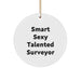 Fun Smart Sexy Talented Surveyor Circle Ornament Gifts from Friends, Surveyor Christmas Unique Gifts, Gifts for Surveyor - Image 1