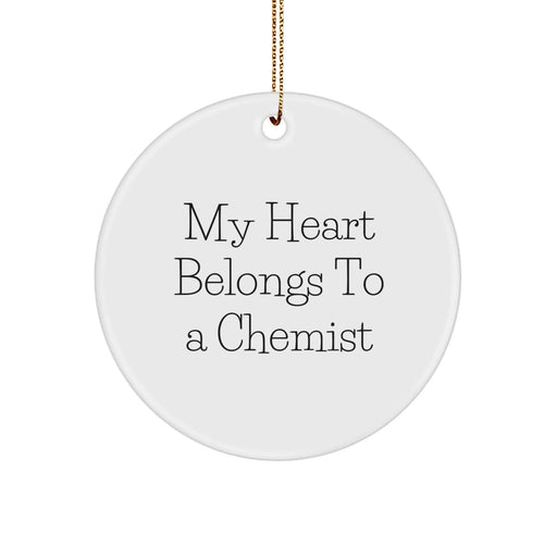 Funny Chemist Gifts from Friends, Circle Ornament for Chemist Lover, Christmas Unique Gifts for Men or Women from Family - Image 1