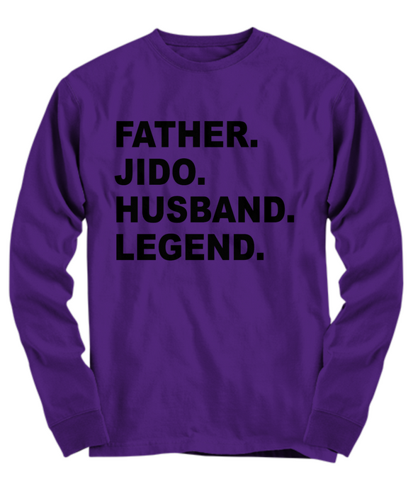 Perfect Jido Gift, Jido Longsleeve Shirt, Cool Jido, Father, Husband, Jido, Legend, Perfect Christmas, Birthday, Father's Day