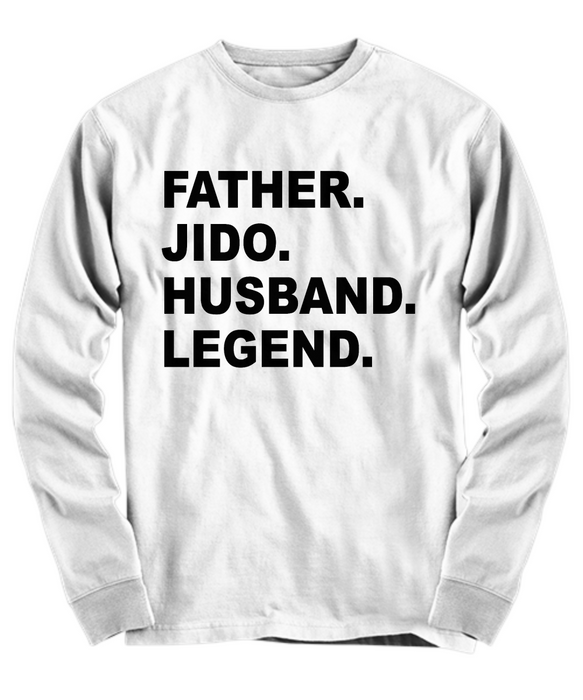 Perfect Jido Gift, Jido Longsleeve Shirt, Cool Jido, Father, Husband, Jido, Legend, Perfect Christmas, Birthday, Father's Day