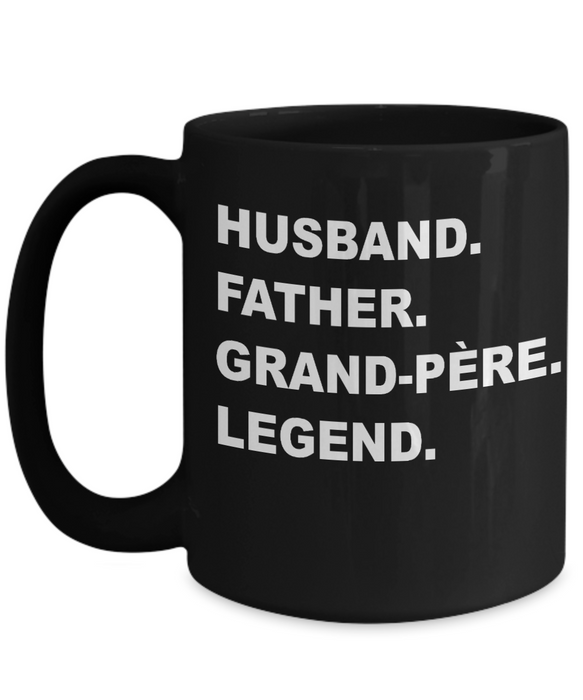 Perfect Grand-pere Gift, Grand-pere Coffee Mug, Grand-pere Christmas, Grand-pere Birthday, Valentines Day, Awesome Grand-pere, New, Black