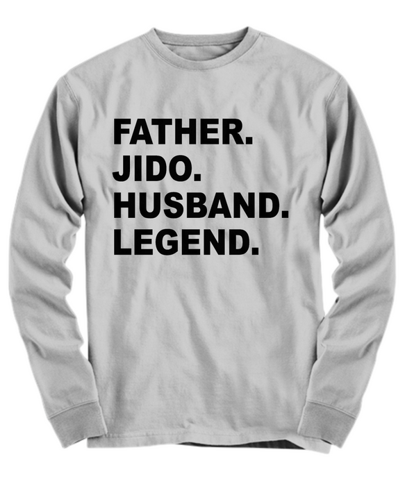 Perfect Jido Gift, Jido Longsleeve Shirt, Cool Jido, Father, Husband, Jido, Legend, Perfect Christmas, Birthday, Father's Day