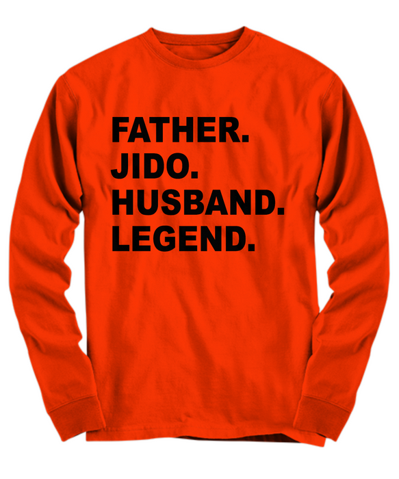 Perfect Jido Gift, Jido Longsleeve Shirt, Cool Jido, Father, Husband, Jido, Legend, Perfect Christmas, Birthday, Father's Day