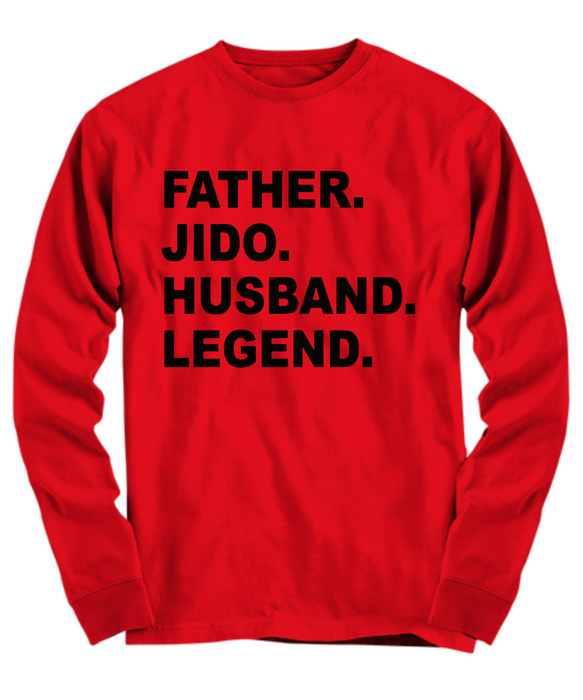 Perfect Jido Gift, Jido Longsleeve Shirt, Cool Jido, Father, Husband, Jido, Legend, Perfect Christmas, Birthday, Father's Day