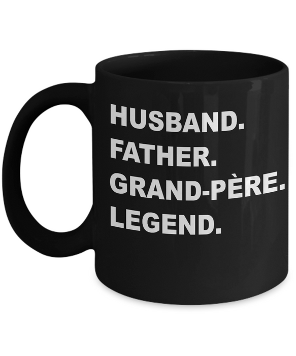 Perfect Grand-pere Gift, Grand-pere Coffee Mug, Grand-pere Christmas, Grand-pere Birthday, Valentines Day, Awesome Grand-pere, New, Black