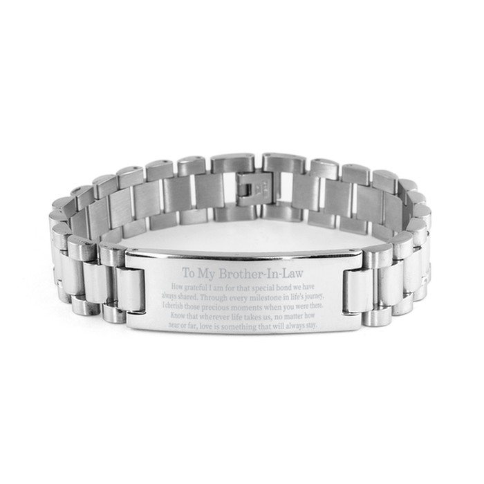 Brother-In-Law Stainless Steel Bracelet for Grateful Bond Christmas Gift