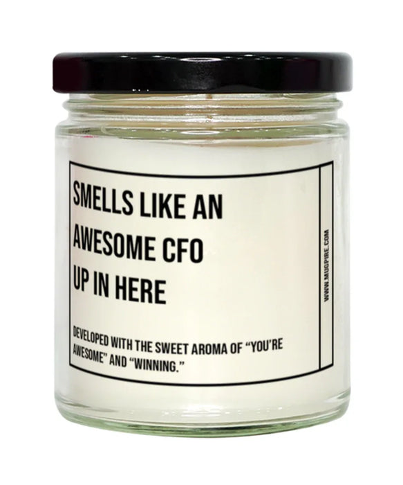 Funny CFO Candle, Smells Like an Awesome CFO, Gift for CFO, CFO Christmas, Adult CFO Humor, Gag Gift CFO, CFO, Birthday, Up In Here