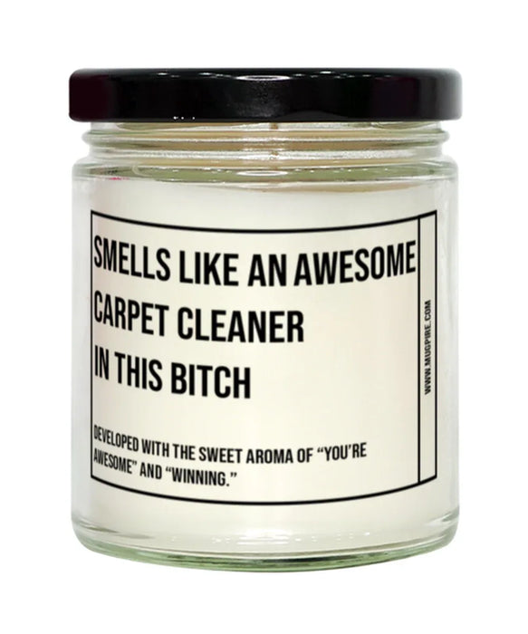 Funny Carpet Cleaner Candle, Smells Like an Awesome Carpet Cleaner, Gift for Carpet Cleaner, Candle for Carpet Cleaner, Adult Carpet Cleaner Humor, Gag Gift Carpet Cleaner, Carpet Cleaner Christmas, Birthday