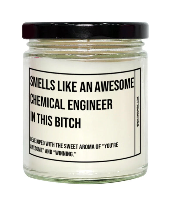 Funny Chemical Engineer Candle, Smells Like an Awesome Chemical Engineer, Gift for Chemical Engineer, Candle for Chemical Engineer, Adult Chemical Engineer Humor, Gag Gift Chemical Engineer, Chemical Engineer Christmas, Birthday