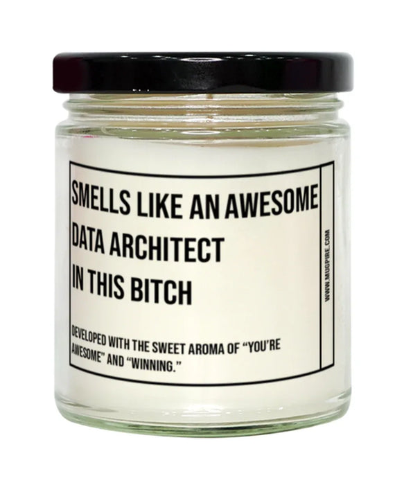 Funny Data Architect Candle, Smells Like an Awesome Data Architect, Gift for Data Architect, Candle for Data Architect, Adult Data Architect Humor, Gag Gift Data Architect, Data Architect Christmas, Birthday