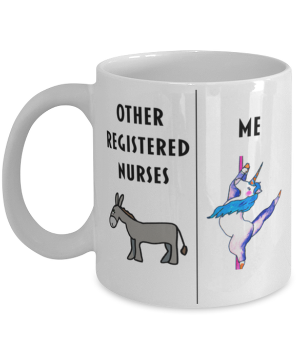 Funny Registered Nurse Coffee Mug, Gift for Registered Nurse, Gag Gift for Registered Nurse, Unique Gift for Registered Nurse, Cheap Registered Nurse Gift, Donkey Unicorn Mug