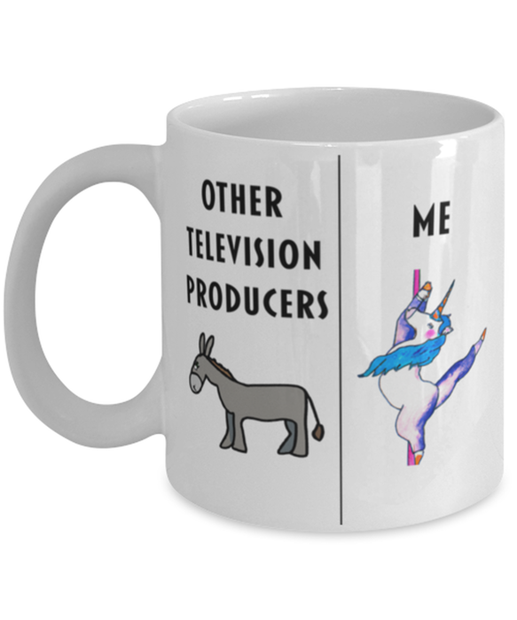 Funny Television Producer Coffee Mug, Gift for Television Producer, Gag Gift for Television Producer, Unique Gift for Television Producer, Cheap Television Producer Gift, Donkey Unicorn Mug