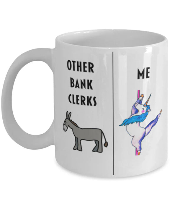 Funny Bank Clerk Christmas Gift, Christmas Gift for Bank Clerk, Bank Clerk Birthday Gift for Bank Clerk, Bank Clerk Coworker Gift, Christmas Present for Bank Clerk,Bank Clerk Mothers Day, Bank Clerk Fathers Day, Bank Clerk Graduation Gift,  Perfect, Uniqu