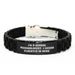Funny School Psychologist Gifts, Glide lock Clasp Bracelet, 'I Speak Fluently In genius' Christmas Unique Presents for School Psychologists - Image 1