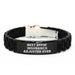 Funny Insurance Adjuster Gifts for Men, Best Effin' Insurance Adjuster Ever Glide lock Clasp Bracelet for Husband Dad on Father's Day - Image 1