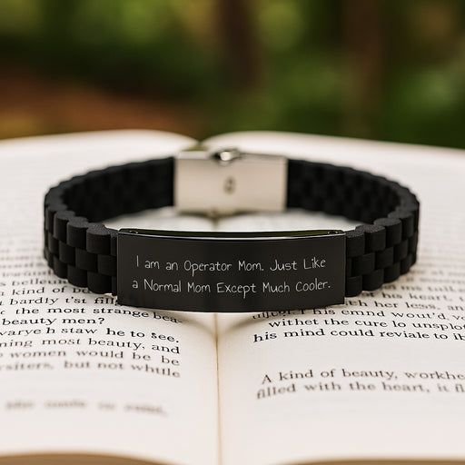 Funny Operator Mom Gifts, Glide lock Clasp Bracelet for Men, Women, Family - I'm An Operator Mom Except Much Cooler. - Image 2