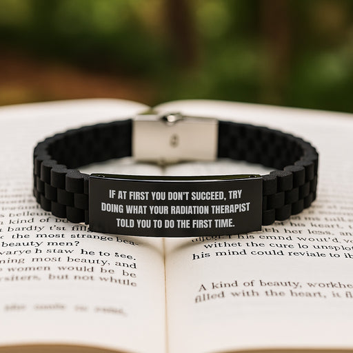 Funny Radiation Therapist Gifts for Men - Glide lock Clasp Bracelet, Radiation Therapist Inspired Graduation Unique Gifts from Family - Image 2