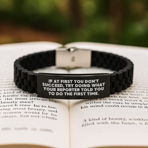 Funny Reporter Gifts from Friends and Family, Glide lock Clasp Bracelet for Men and Women, Graduation Unique Gifts for Reporter - Image 2