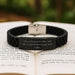 Gifts from Family, Inspirational Chiropractor Mom, Graduation Unique Gifts for Chiropractor Women with Glide lock Clasp Bracelet - Black Stainless Steel, Silver, and Silicone - Image 2