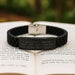 Funny Civil Engineer Mom Gifts for Graduation - Glide lock Clasp Black Stainless Steel Bracelet - Image 2