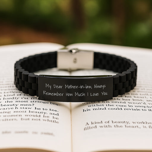 Funny Mom-in-law Gifts, Inspirational Glide lock Clasp Bracelet for Graduation, My Dear Mom-in-law, Always Remember How Much I Love You. - Gifts from Family - Image 2